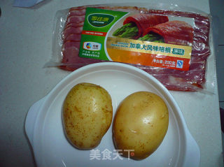 烤培根风琴土豆的做法步骤：1