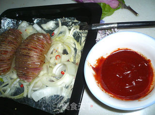 烤培根风琴土豆的做法步骤：5