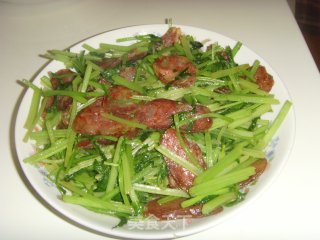 西芹炒腊肠的做法步骤：5