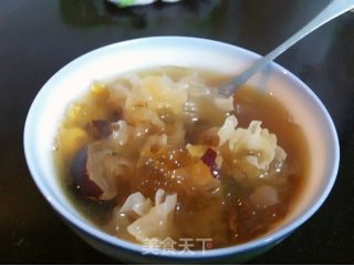 桃脂银耳羹的做法步骤：5
