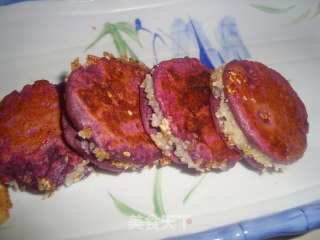 紫薯糯米芝麻饼的做法步骤：6