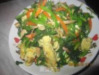 菠菜炒鸡蛋的做法步骤：5