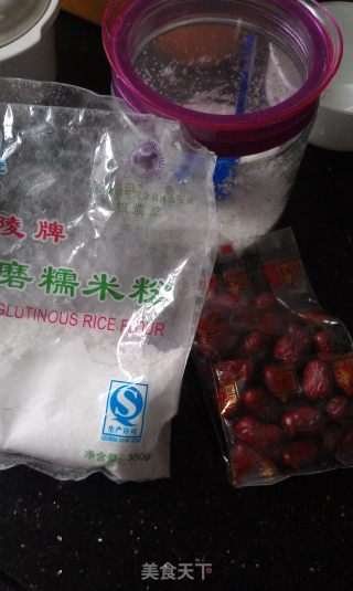 糯米红枣开口笑的做法步骤：1
