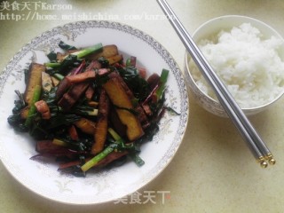 三色韭菜炒香干的做法步骤：12