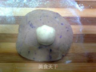 怪味紫薯酥饼——第一次用平底锅做的酥饼的做法步骤：3