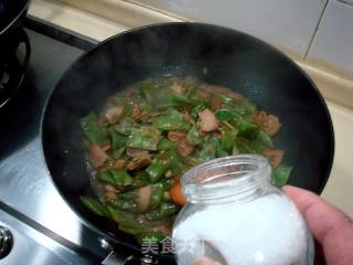 家常猪肉焖扁豆的做法步骤：5