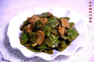 家常猪肉焖扁豆的做法步骤：7