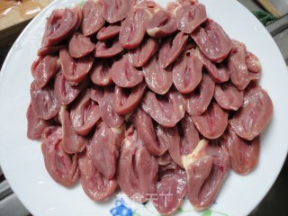 孜然鸡心的做法步骤：2