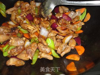 孜然鸡心的做法步骤：6