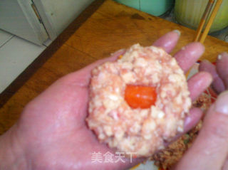 清蒸狮子头的做法步骤：3