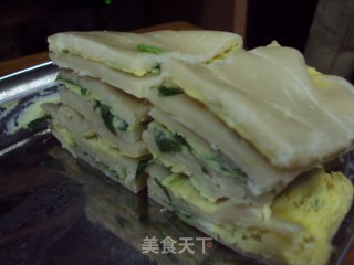 葱花鸡蛋水烙馍的做法步骤：11