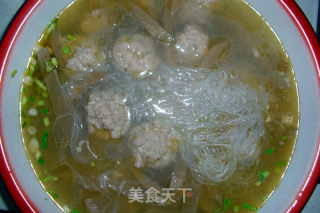 酸菜粉丝肉圆汤的做法步骤：9