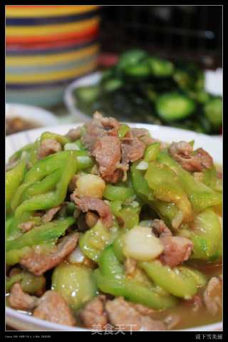 丝瓜炒肉（拌饭一绝）的做法步骤：7