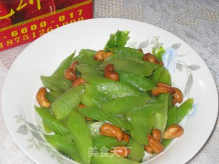 腰果炒莴苣的做法步骤：7
