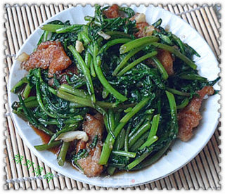肉炒茼蒿的做法步骤：9