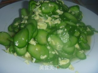 家常菜~黄瓜炒鸡蛋的做法步骤：4