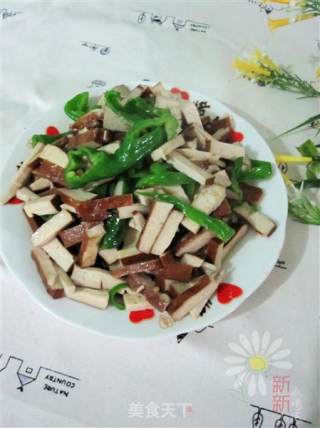 青椒炒豆干的做法步骤：6