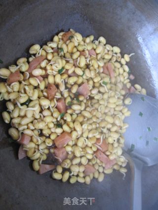 黄豆芽炒火腿肠的做法步骤：6