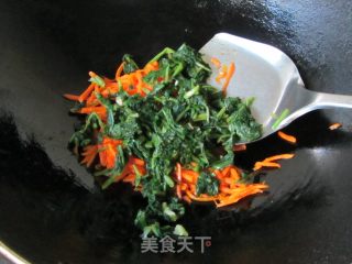 蒲公英拌胡萝卜丝的做法步骤：8