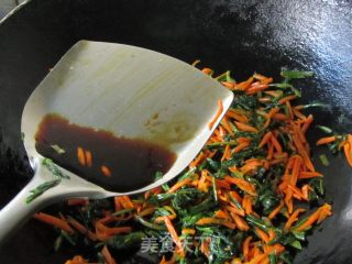 蒲公英拌胡萝卜丝的做法步骤：9