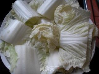 大白菜蒸咸肉的做法步骤：3