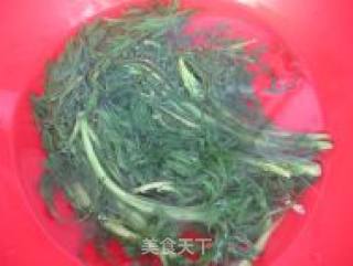 柳蒿芽炒肉丝的做法步骤：3