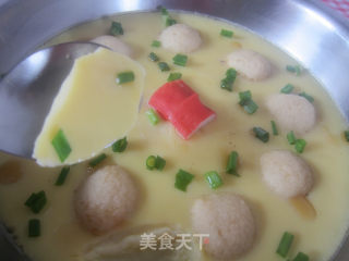 嫩嫩滑滑【鱼圆蒸蛋羹】的做法步骤：9