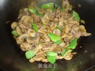 鲜蘑肉片的做法步骤：11