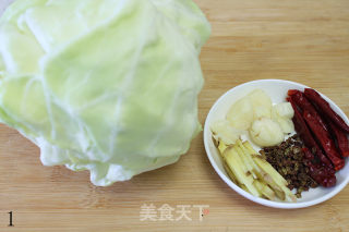简易素食版手撕包菜，只用一味调味料的做法步骤：1