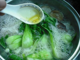 香菇扒菜胆的做法步骤：5