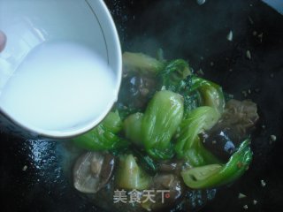 香菇扒菜胆的做法步骤：13