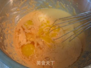 营养早餐——鲜胡萝卜汁香葱鸡蛋饼的做法步骤：7