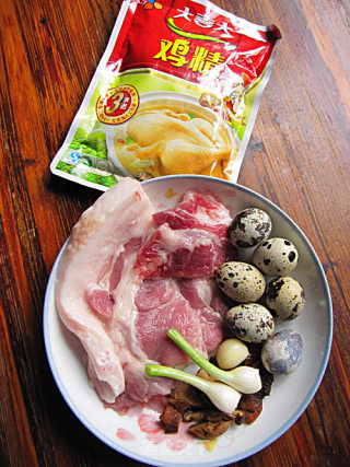 鹌鹑蛋蒸肉饼的做法步骤：1