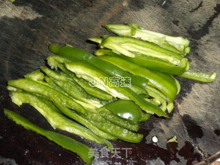 银芽青椒炒豆干的做法步骤：4