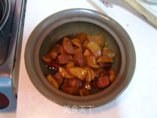 美味的黄金搭档--杏鲍菇烩五花的做法步骤：10