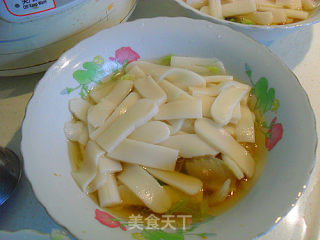 香菇肉丝汤年糕的做法步骤：10