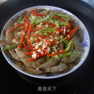 蒜蓉蒸虾的做法步骤：10