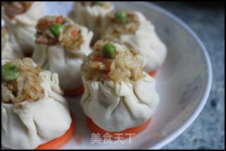 腊肉香葱烧卖的做法步骤：6