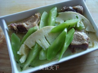 咸鹅炖双笋的做法步骤：4