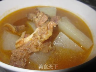 牛肉萝卜山药汤的做法步骤：7