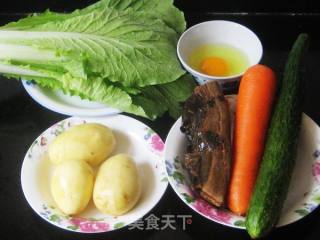 杂蔬酱肉丁饭套餐的做法步骤：1