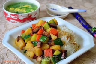 杂蔬酱肉丁饭套餐的做法步骤：13