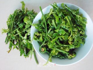 蕃茄炒水蕨菜的做法步骤：2