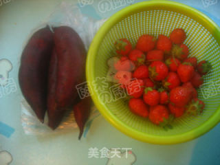 莓芯紫薯球的做法步骤：1