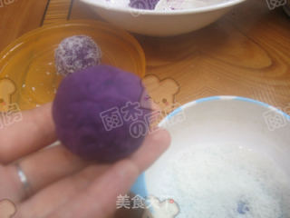 莓芯紫薯球的做法步骤：6