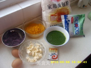四色吐司的做法步骤：2