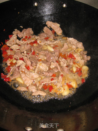 土豆丝炒肉的做法步骤：8