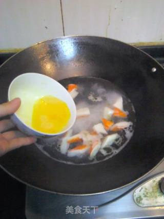 蟹肉棒粉丝鸡蛋汤的做法步骤：7