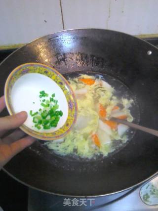 蟹肉棒粉丝鸡蛋汤的做法步骤：8