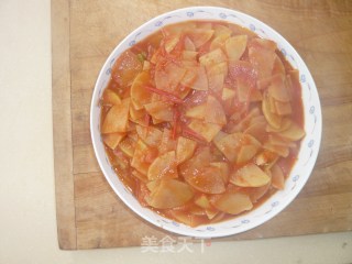 超级简单的下饭菜————西红柿土豆片的做法步骤：7